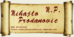Mihajlo Prodanović vizit kartica